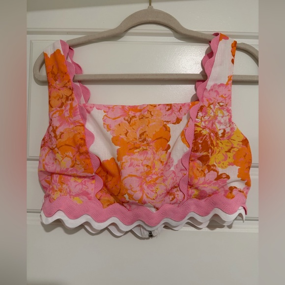 Red Dress Boutique Floral Pink and Orange Skirt Set - Picture 5 of 10